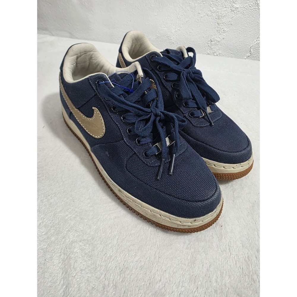 Nike Air Force 1 Low Supreme '07 Mens  Midnight Navy Shoes Size 8 - Picture 2 of 13